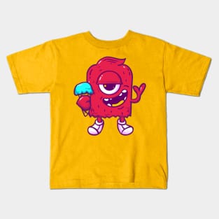 Monster cute ice cream Kids T-Shirt